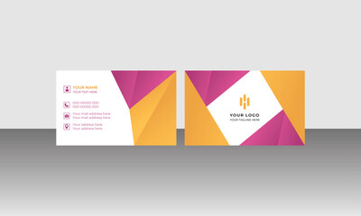 Modern creative business card and simple clean double sided template vector design
