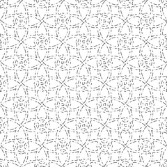 White background with black Dashes lines. Plain background with  simpe pattern. Black and white color. Abstract background for web page, textures, card, poster, fabric, textile.