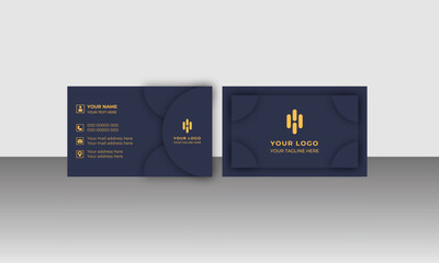 Modern creative business card and simple clean double sided template vector design