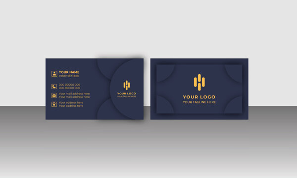 Modern creative business card and simple clean double sided template vector design