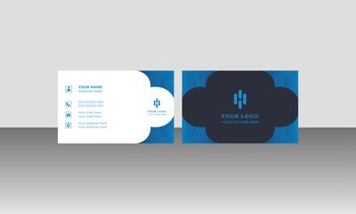 Modern creative business card and simple clean double sided template vector design