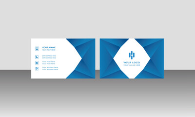 Modern creative business card and simple clean double sided template vector design