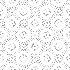 White background with black Dashes lines. Plain background with  simpe pattern. Black and white color. Abstract background for web page, textures, card, poster, fabric, textile.