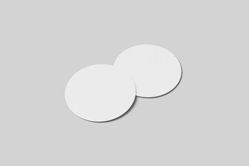 White circle paper mockup blank 