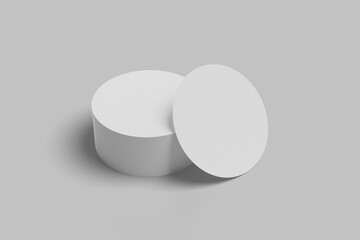 White circle paper mockup blank 