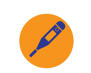 Thermometer icon flat style illustration ,temperature symbol