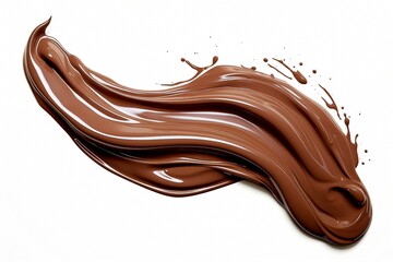 Chocolate splash isolated on white background.