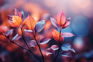 Obraz na płótnie Canvas Bright autumn leaves abstract background