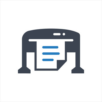blue and black printer printing document clip art preview