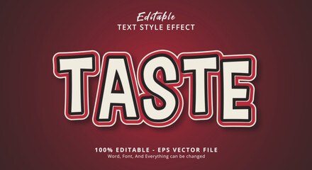 Taste Text Style Effect, Editable Text Effect