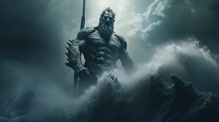 Fototapeta premium Mighty God Poseidon