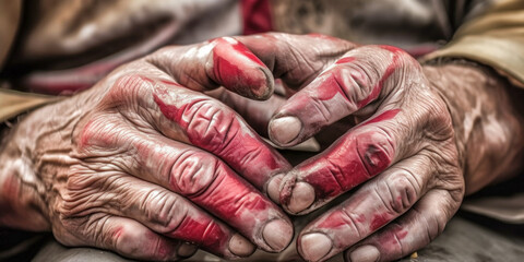 Fototapeta premium A human hand - Generative AI