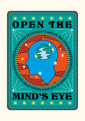 Obraz premium Open_the_minds_eye_mystic_order_astrology_taro_mindful_connection_stars_graphic
