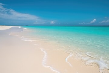 Beautiful beach with white sand and turquoise water