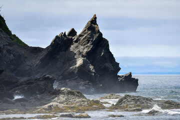 Cap-&agrave;-l&rsquo;Orignal in the picturesque Bic Park (Parc national du Bic). Parc national du Bic is located in the Bas-Saint-Laurent tourism region near Rimouski. Quebec Province, Canada.