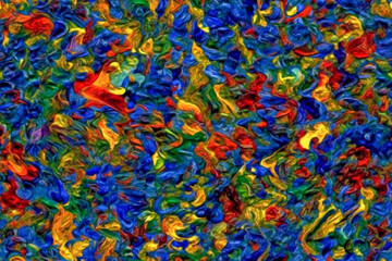 A painter colourful canvas - Generative AI