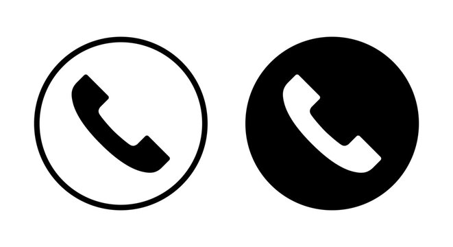Call button icon vector. Smartphone communication symbol