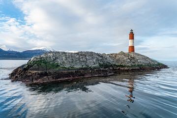lighthouse at the end of the world, Ushuaia, Tierra del fuego, Argentina.