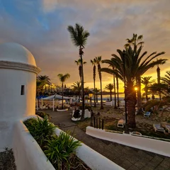 Foto op Plexiglas Canarische Eilanden Sunset Over Puerto de la Cruz