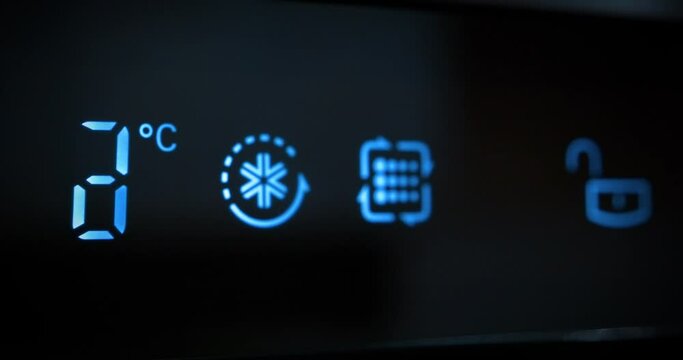 Increasing the temperature on the digital display of the refrigerator