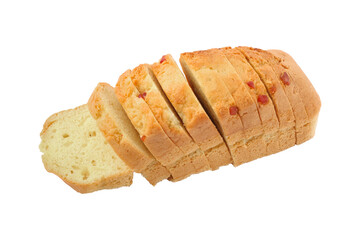 Sliced pound cake isolated on transparent background	