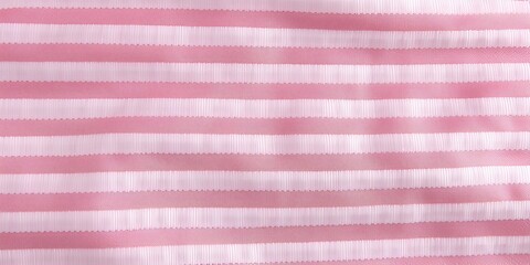 Light pink and white style striped fabric texture. Background with striped closeup weave fabric. Pinstripe material of pink and white color