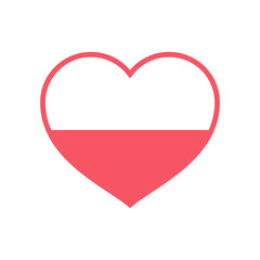 Design for love rating, feedback rating with heart icon