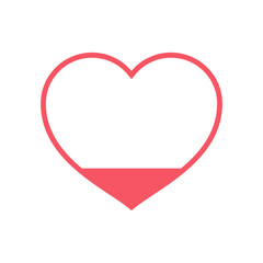 Design for love rating, feedback rating with heart icon