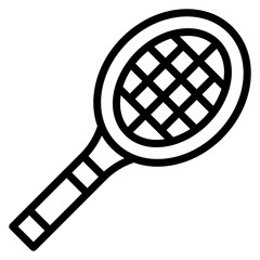Tennis Racket Line Icon