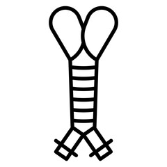 Trachea Line Icon