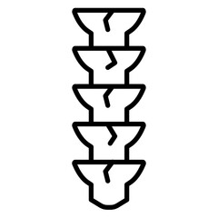 Spinal Cord Line Icon
