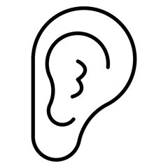 Outer Ear Line Icon