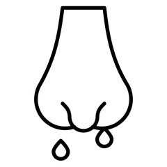 Nasal Cavity Line Icon