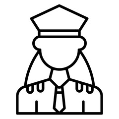 Police Officer Line Icon