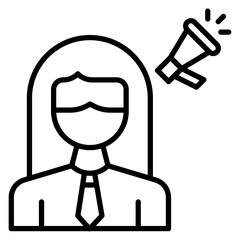 Marketing Specialist Line Icon