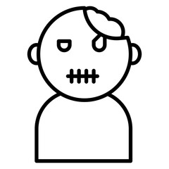 Zombie Line Icon