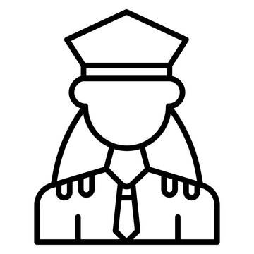 recommend clip art: Police Officer Line Icon