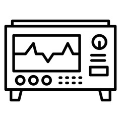 Oscilloscope Line Icon