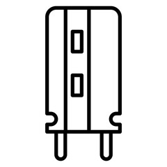 Capacitor Line Icon