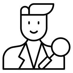 Hr Specialist Male Line Icon