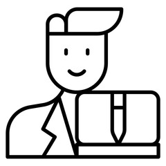 Designer Male Line Icon
