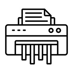 Shredder Line Icon