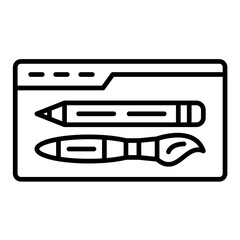 Website Design Line Icon