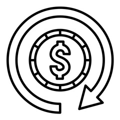 Chargeback Line Icon