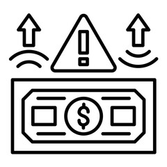 Rate Alerts Line Icon