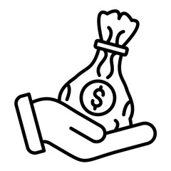 Receive Amount Line Icon