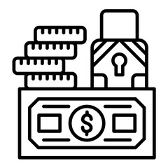 Safe And Secure Line Icon