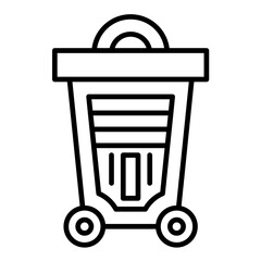 Trash Bin Line Icon