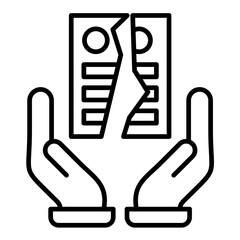 Dematerialization Line Icon