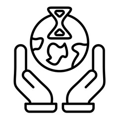 Resource Scarcity Line Icon